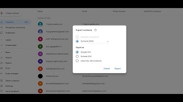 How download Export import  Google gmail contacts / Google CSV Outlook CSV vCard (for iOS Contacts)