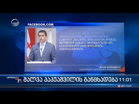 შალვა პაპუაშვილის განცხადება