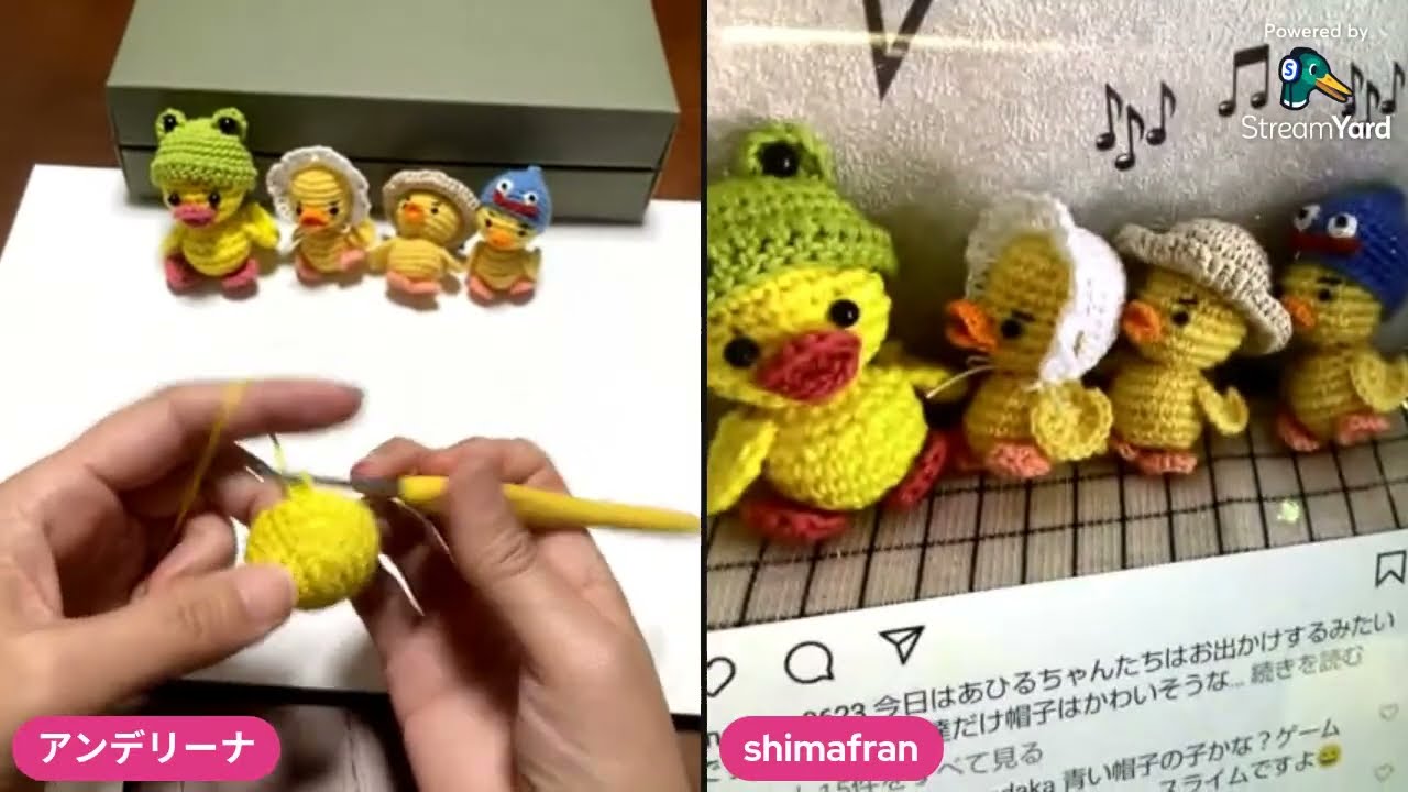 【Tkizw】　アヒル　あみぐるみ 35センチ Happy Duck / ごきげんなアヒル のパターンをリリースしました