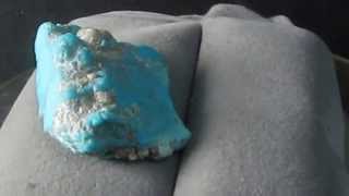 VIDEO Natural UNTREATED AAA Sleeping Beauty Turquoise Nugget Cabbing Rough Stone