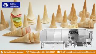 Celebrity Fully Automatic Wafer Cone Production Line for Ice Cream Business | Wafer Cone Making Machine Wealth
