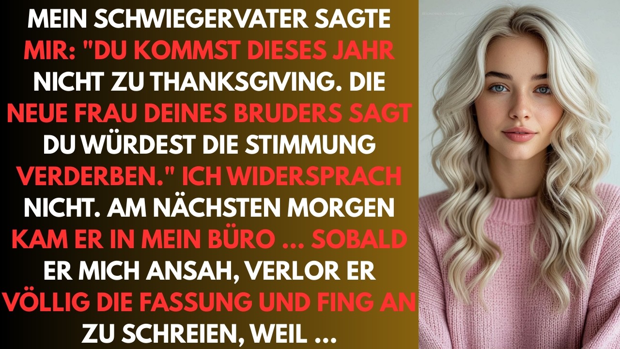 Mein Schwiegervater sagte, ich solle nicht vor Thanksgiving kommen,bis die Frau meines Bruders merkt