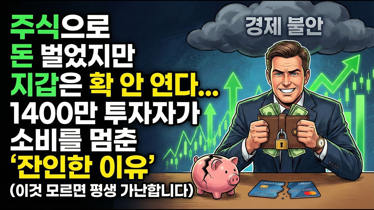 주식으로 돈 벌었지만 지갑은 확 안 연다...1400만 투자자가 소비를 멈춘 '잔인한 이유'
