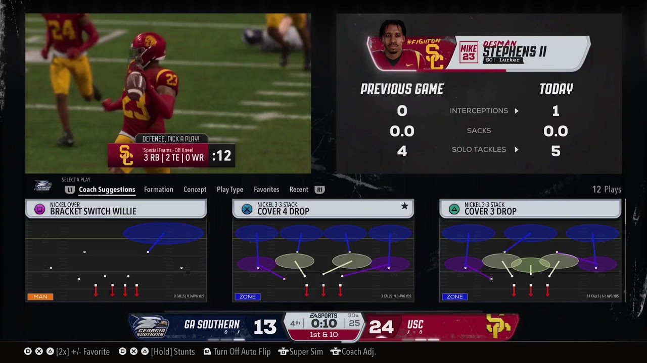 Georgia southern at USC