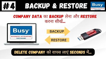 How to Backup & Restore Company Data in Busy Accounting Software? | Computer Tech Academy