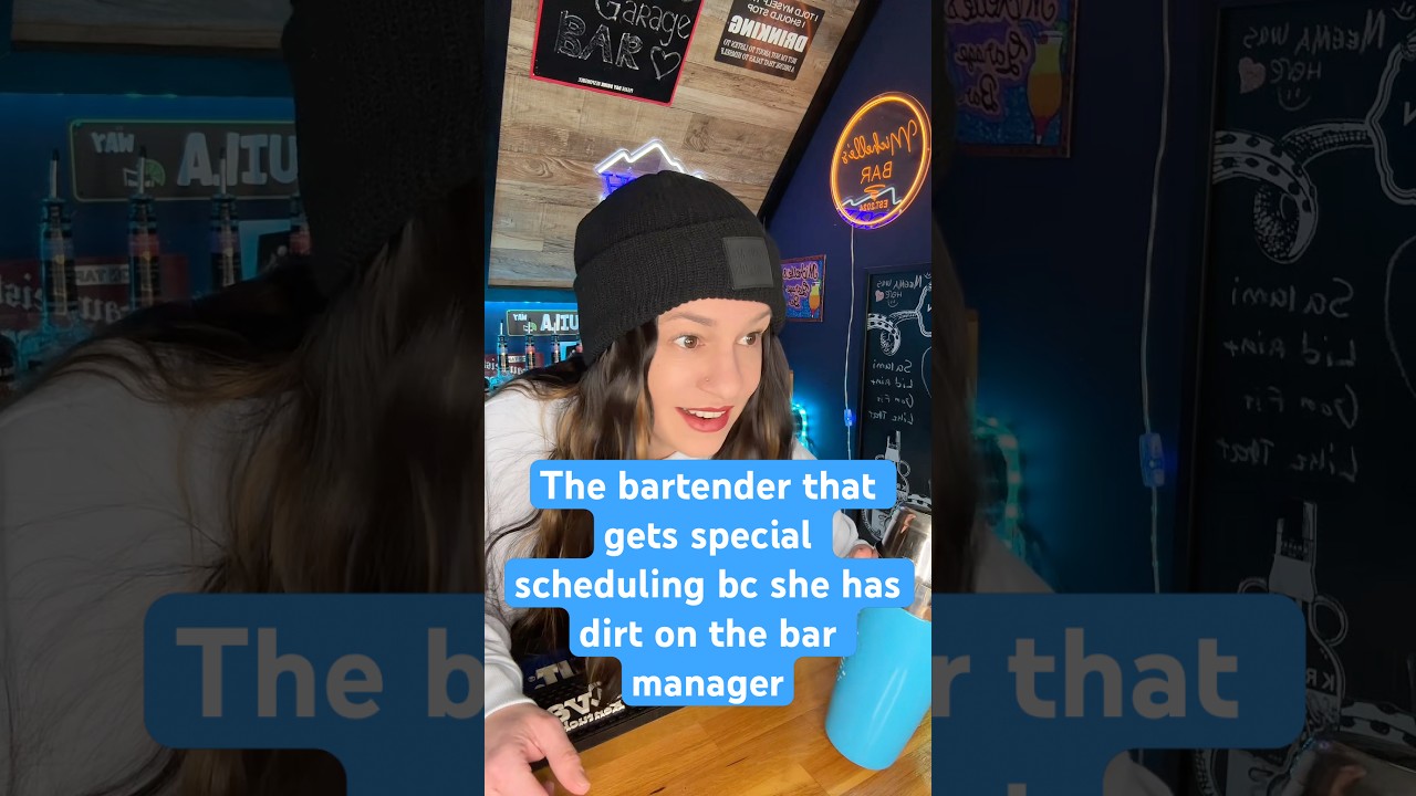 This is a true story from a bartender friend. Chelsea has dirt on the manager #bartender #barmanager