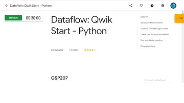 Dataflow: Qwik Start - Python | GSP207 Qwiklabs | 30 Days of Google Cloud