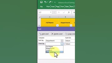 New Excel Advance Sorting Function 👊🏻 [Tips & Tricks] #shorts #ytshortvideo #ytshort