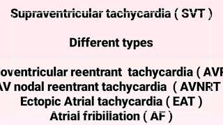 Supraventricular tachycardia Types #SVT #supraventriculartachycardia -  YouTube