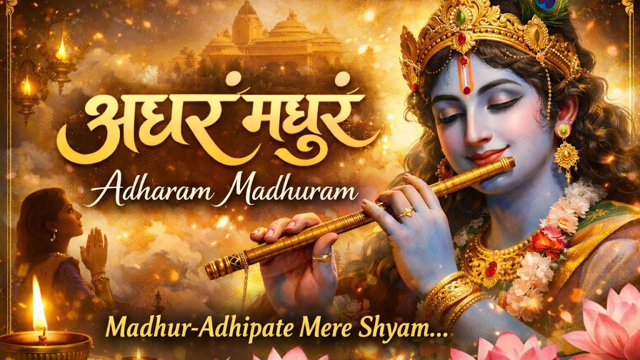 Most Peaceful Krishna Bhajan 🙏 Adharam Madhuram 4K - YouTube