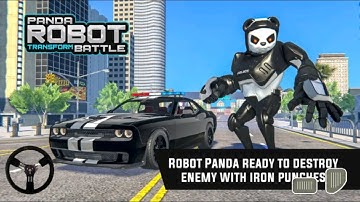 Police Panda Robot Car Transform: Flying Car Games - Android & IOS