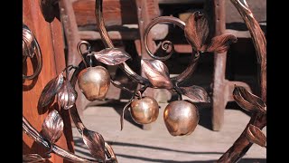 Blacksmithing. Apple forging. Contemporary art. Chelsea Flower Show