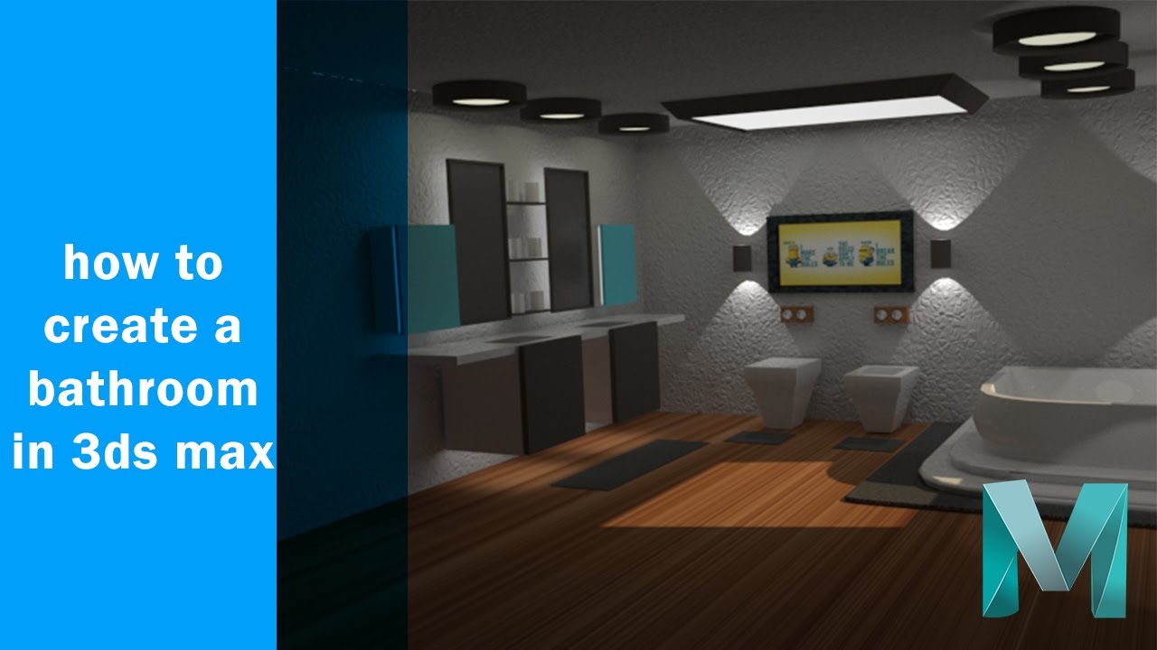 how to create a bathroom in 3ds max? part - MaxresDefault