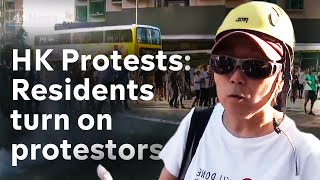 Hong Kong Protests: Residents turn on protestors