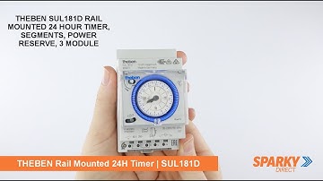 THEBEN SUL181D |  RAIL MOUNTED 24 HOUR TIMER, SEGMENTS, POWER RESERVE, 3 MODULE | Theben Timer