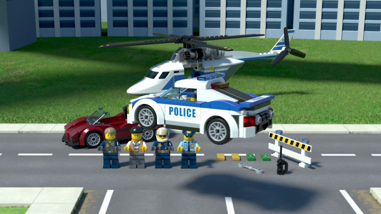And team In response to the skeleton LEGO 60138 City Police High Speed Chase, Car and Helicopter Toy - Smyths  Toys - YouTube