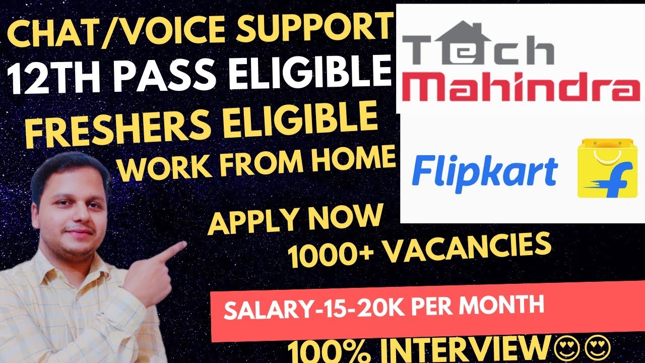 Work from home jobs for Chat support😍Flipkart work from home jobsTech
