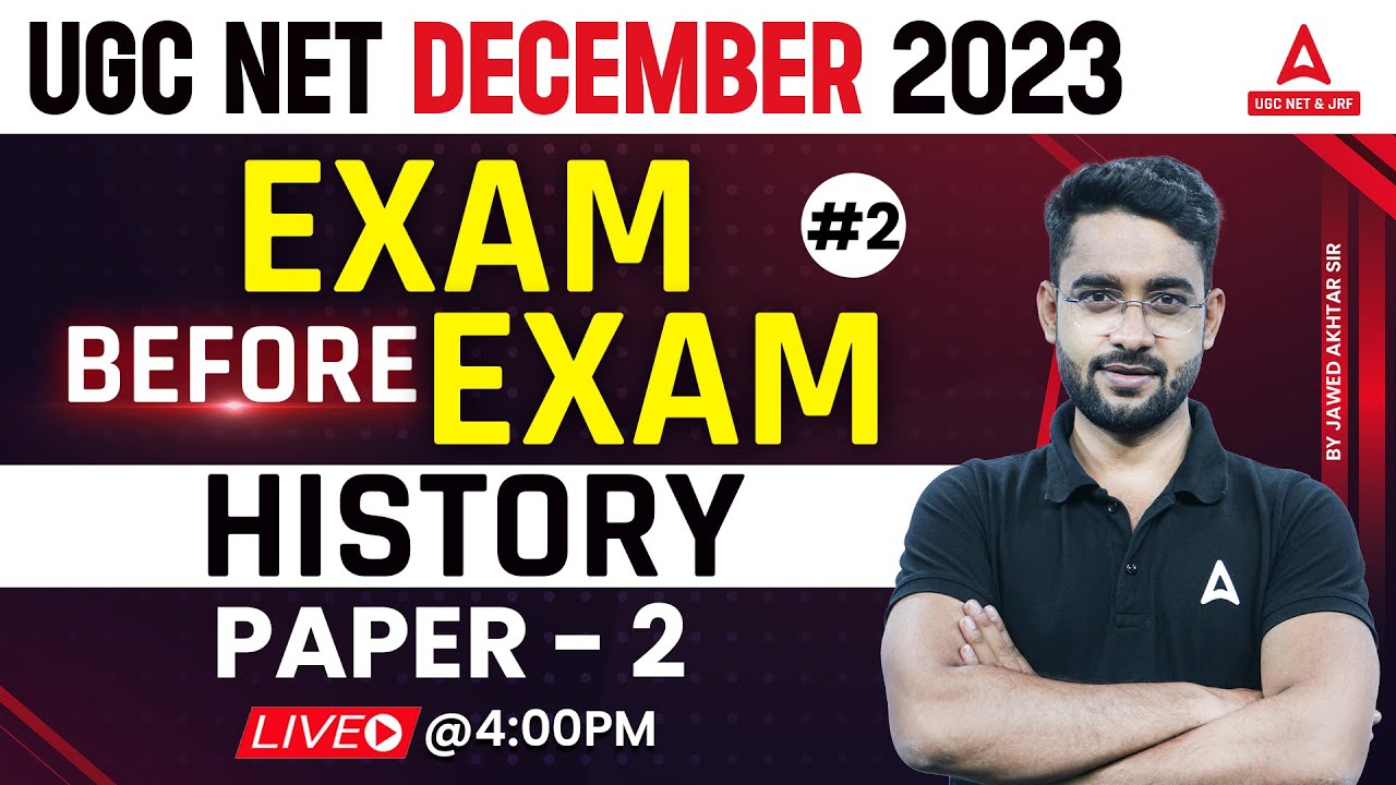 UGC NET History | UGC NET Paper 2 History Exam Before Exam #2 By Jawed ...