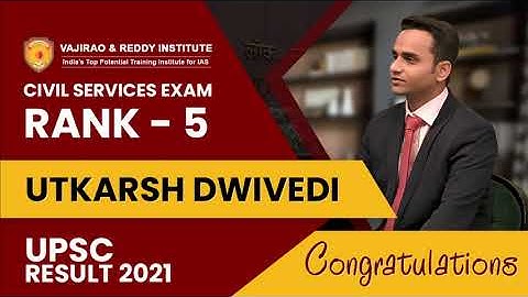 UPSC Topper 2021: All India Rank-5, Utkarsh Dwivedi IAS | Topper Mock Interview Video