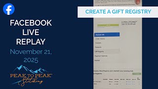 Create an Online Gift Registry - Facebook Live Replay