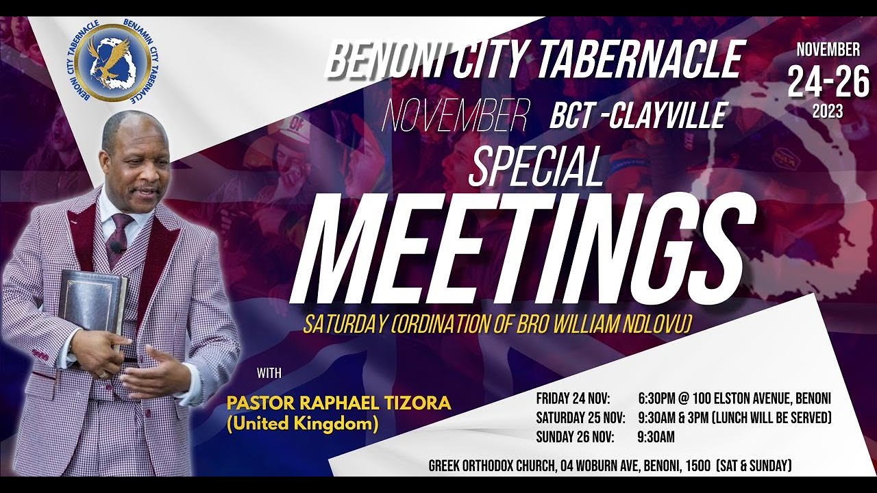 The Ordination Service Of Pastor William Ndlovu - Pastor Raphael Tizora ...