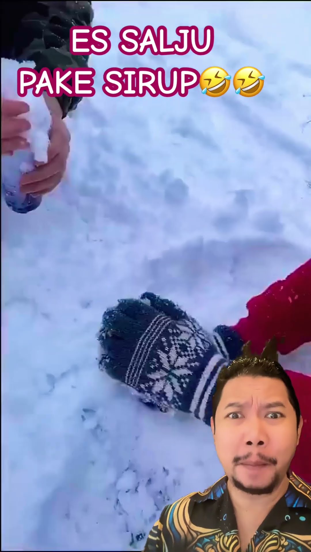 ES SALJU PAKE SIRUP EMANG ENAK!!!?? #winter #snow #ice #shorts