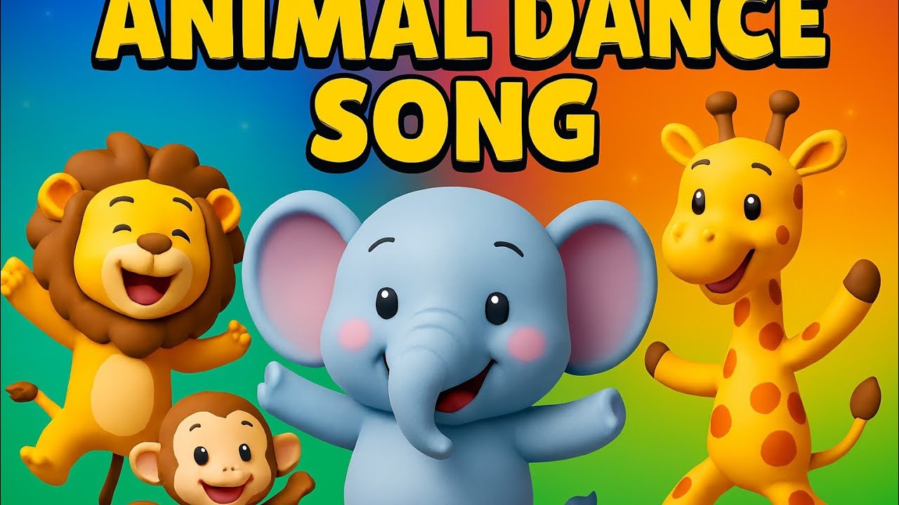 Animal Dance Song 🐘🦁 | Fun Dancing Animals for Kids | 3D Cartoon