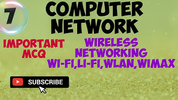 Computer network wireless networking mcq|wifi|Lifi|WLAN|WIMAX| polytechnic|btech exam@VUVisionUnlimited