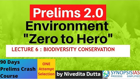 Prelims 2.0 Environment: L6 Biodiversity Conservation #6pm_Environment