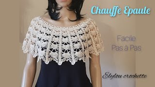 TUTO crochet : Comment faire un joli chauffe épaule au crochet, facile, pas à pas !