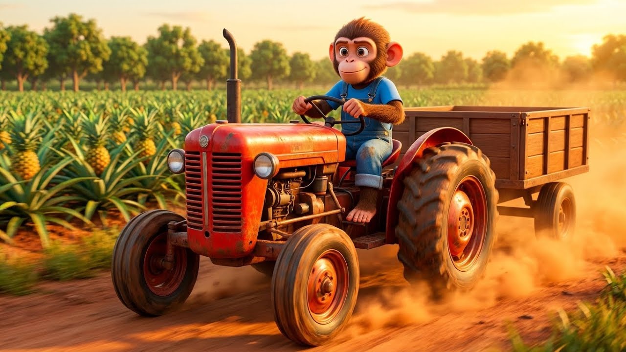 Harvesting pineapples, rescuing piglets🐖, repairing a burnt wooden bridge💪🌟