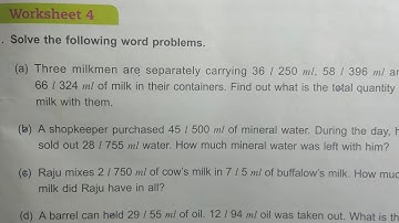 DAV Class 4 unit 7 worksheet 4 ।। Math class 4 chapter 7 worksheet 4 dav public school