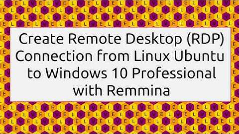 RDP #1: Ubuntu  2 Windows 10 Professional with Remmina