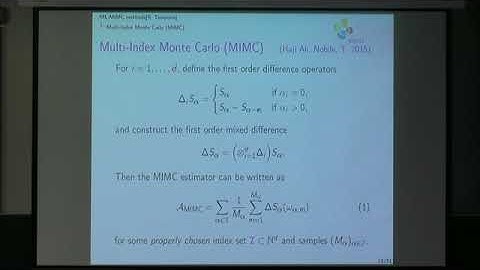 UNQW02 | Prof. Raul Fidel Tempone | Uncertainty Quantification with MultiLevel & MultiIndex methods