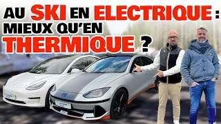 En voiture ELECTRIQUE au SKI : mieux qu'en THERMIQUE ?