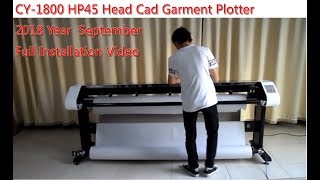 HP45 Head Large format Inkjet CAD Garment Plotter Installation (2018)