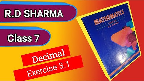 Exercise 3.1 Class 7 maths R.D.Sharma || Exercise 3.1 class 7 maths solution R.D Sharma