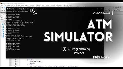 C Programming Project: Master the Art of ATM Simulator