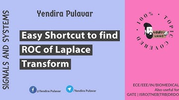 Easy shortcut to find ROC | Problems based on Laplace Transform | Signals and Systems