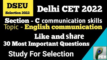 communication skills Delhi dseu 2022 | English Delhi CET 2022 | communication skills Delhi CET 2022