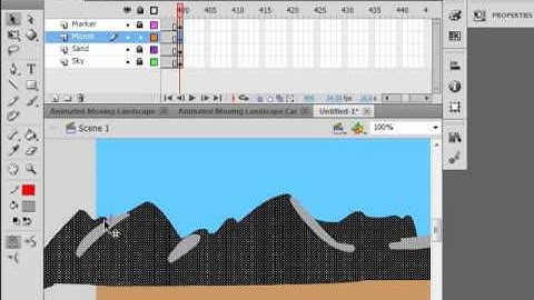 Flash Tutorial 21 Animated Moving Landscape