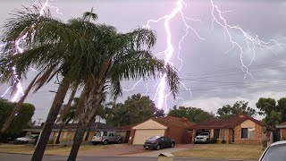 Intense Electrical Storm Hits Perth - Western Australia - 14 December 2025