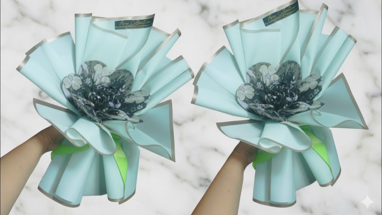 Buket hijab segiempat/cara membuat buket hijab segiempat untuk pemula