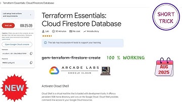 Terraform Essentials: Cloud Firestore Database || 2025 || gem-terraform-firestore-create #qwiklabs