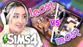 building the LEAST vs MOST expensive house in The Sims 4
