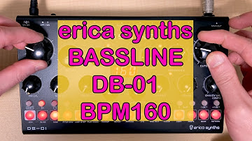 erica synths BASS LINE DB-01 // The knobs are moved slowly to change the sound gradually BPM160