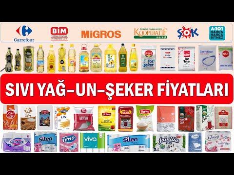 GÜNCEL SIVI YAĞ VE ŞEKER FİYATLARI ✅ BİM ŞOK A101 MİGROS  CARREFOUR TARIM KREDİ MARKET KATALOĞU