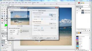 Content-aware resizing in GIMP Liquid rescale