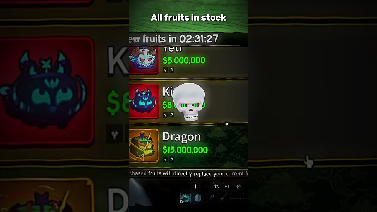 BLOX FRUIT ALL FRUITS ON STOCK Roblox Robloxnpc Bloxfruits Bloxfruitsnoobtopro