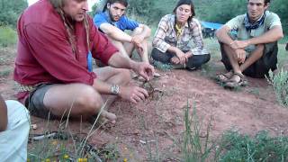 Dual Survival star Cody Lundin teaches Ecosa Institute students how to make fire